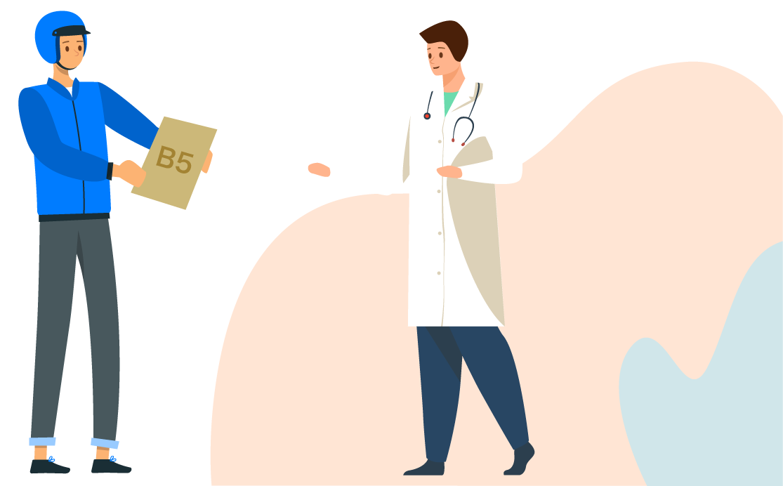 B5サイズでお届けのイメージ